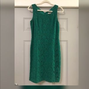 Banana republic green lace dress